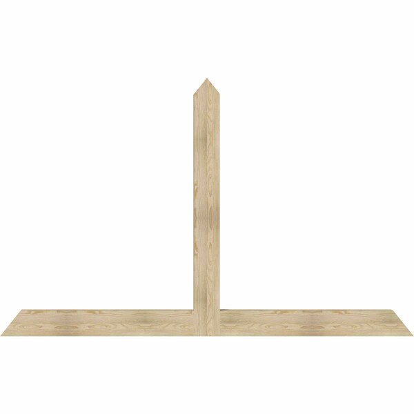 Ekena Millwork Portland Rough Sawn Timber Gable Bracket, Douglas Fir, 96"W x 60"H x 4"D x 6"F, 15/12 Pitch GBW096X60X0406POR00RDF - main